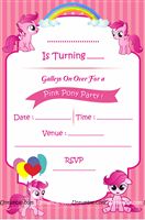 Pink Pony Theme Invites