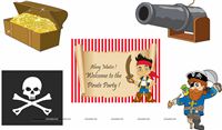Pirate birthday theme Posters pack