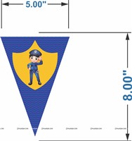 Police Theme Triangle Buntings