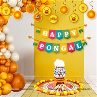 Happy Pongal Banner & Swirls Kit