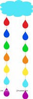Cloud with droplets dangler (Pack of 1)