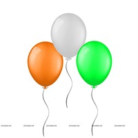 Tricolour Balloons (Pack of 60)