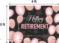 Happy Retirement Banner Kit Pink (Pack of 62 pcs)