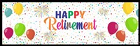 Happy Retirement Long Banner Multicolour