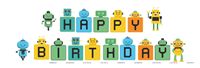 Robot Happy Birthday Bunting