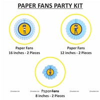 Police Theme Paper Fan Decorations