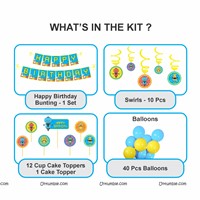 Robot Theme Swirls and Toppers Set