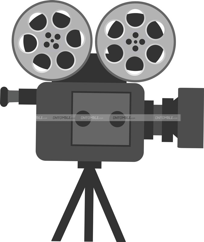 Movie camera cutout 