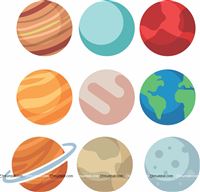 Planet Posters 1 ft each (pack of 9 )