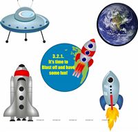 Space Birthday theme Posters pack
