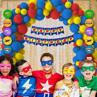 Banner Kits - Superhero Theme First Birthday Party