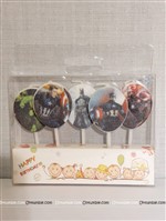 Super Hero Character Birthday Candle - Pack of 5