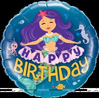 Happy Birthday Mermaid Foil Balloon