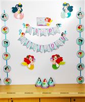 Mermaid theme Super saver birthday decoration kit (Pack of 58 pieces)