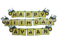 Tractor theme Happy Birthday Banners