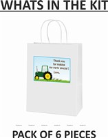 Tractor theme Sticker-ed Gift bags