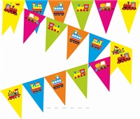 Train Theme Triangle Bunting (8 ft)