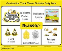 Construction Truck Theme Mini Party pack