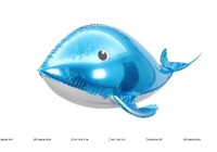 Dolphin Foil Balloon - Blue