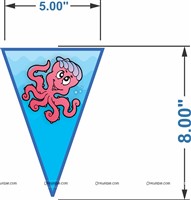 Underwater Theme Triangle Bunting (10ft )