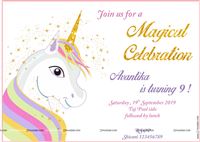 Unicorn Party Invite