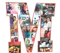 Letter Shaped photo collage