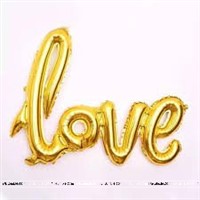 Gold Love Cursive Foil Balloon