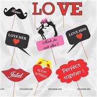 Valentine/Love Photo Props (Set of 9 )