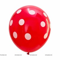 Red and White Polka Balloons (Pack of 50)