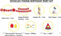 Vehicles theme Paper Fan Party Kit