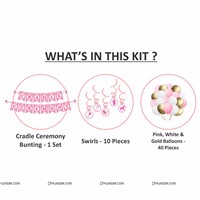 Baby Girl Cradle Ceremony Swirls Kit ( Pack of 51 pcs)