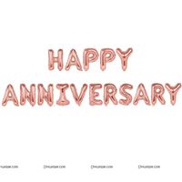 Happy Anniversary Rose Gold Foil Balloons