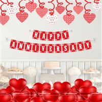 Wedding Anniversary  swirls and banner Party Kit (Pack of 26 pcs)