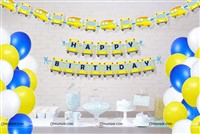 Wheels on the Bus Birthday Letter Bunting Kit (Pack of 42 pcs)