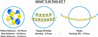 Wheels on the Bus Birthday Letter Bunting Kit (Pack of 42 pcs)