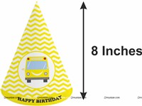 Yellow bus hats (Set of 6)
