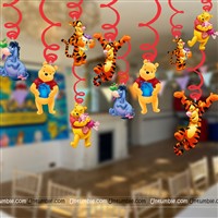 Swirl danglers - Winnie The Pooh Theme Birthday Party