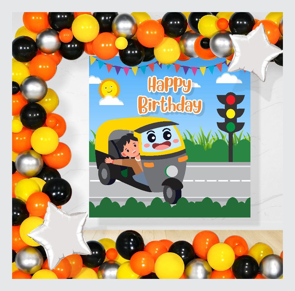 Auto Rickshaw Birthday Party party kits