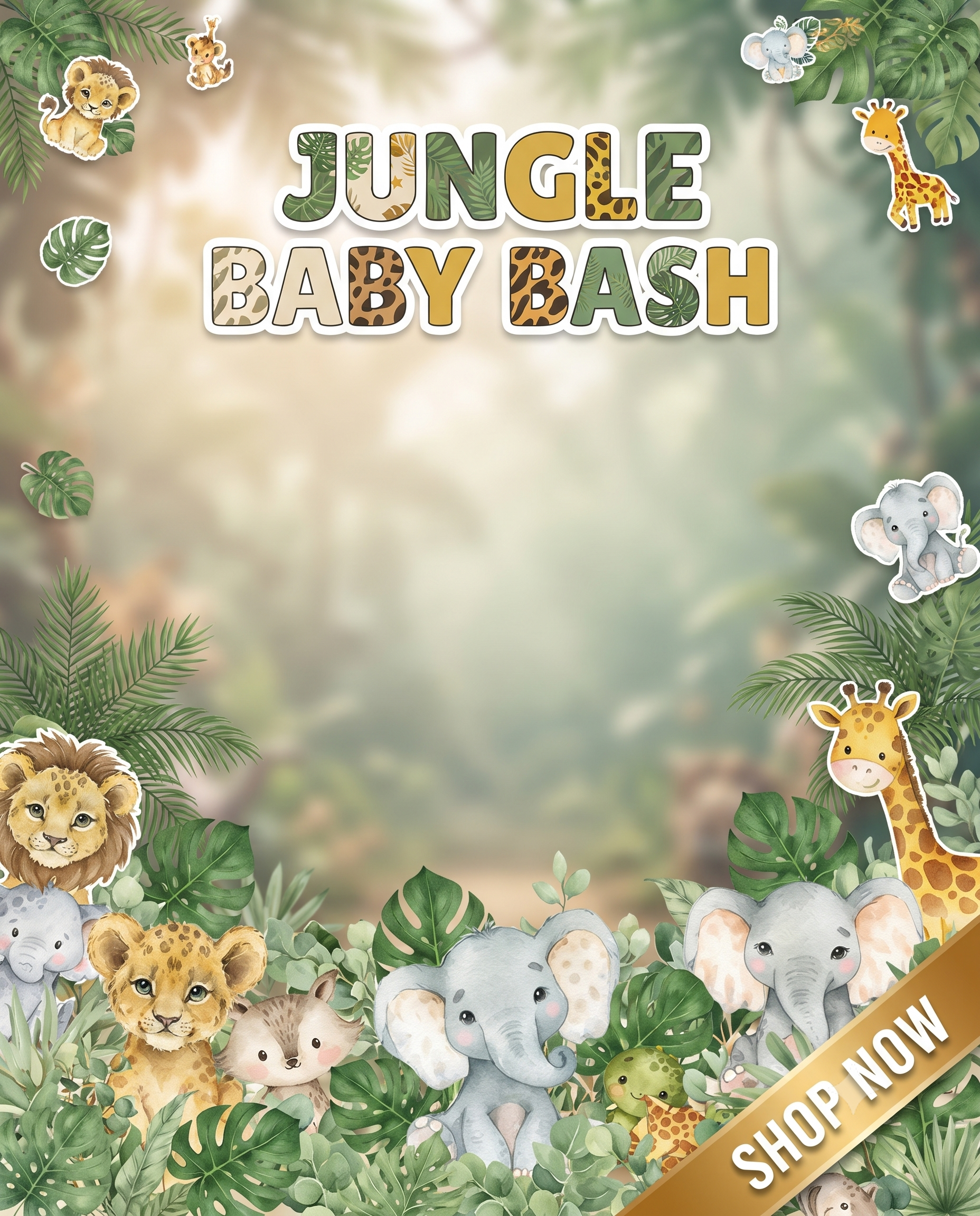 Baby Animal Jungle birthday supplies party kits